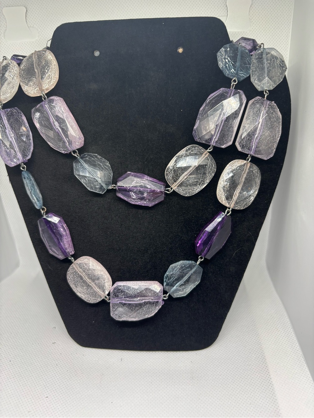 3/$12 Multi-Color Faceted Glass Bead Necklace - Women's Jewelry